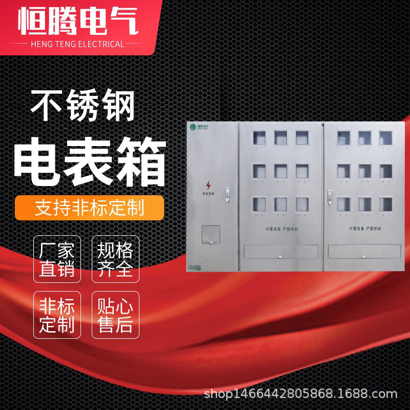 户外防水国网304 201不锈钢十位电表箱10位金属计量箱 配电柜喷塑