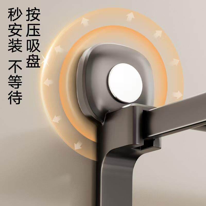 卫生吸盘毛巾架室可折叠孔置物架免打壁间挂式墙上浴浴巾收纳MJ-3