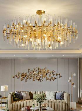 后现代轻晶奢水吊灯港式创意个室性简约客厅水晶灯卧设厅计师16餐