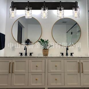 镜壁前灯璃美式村简约39612工业风玻灯复古乡浴室盥洗台照明灯具