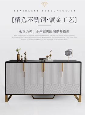 奢餐边后现代简约关玄柜餐PIO厅多轻功能茶水柜客厅家用柜储物柜