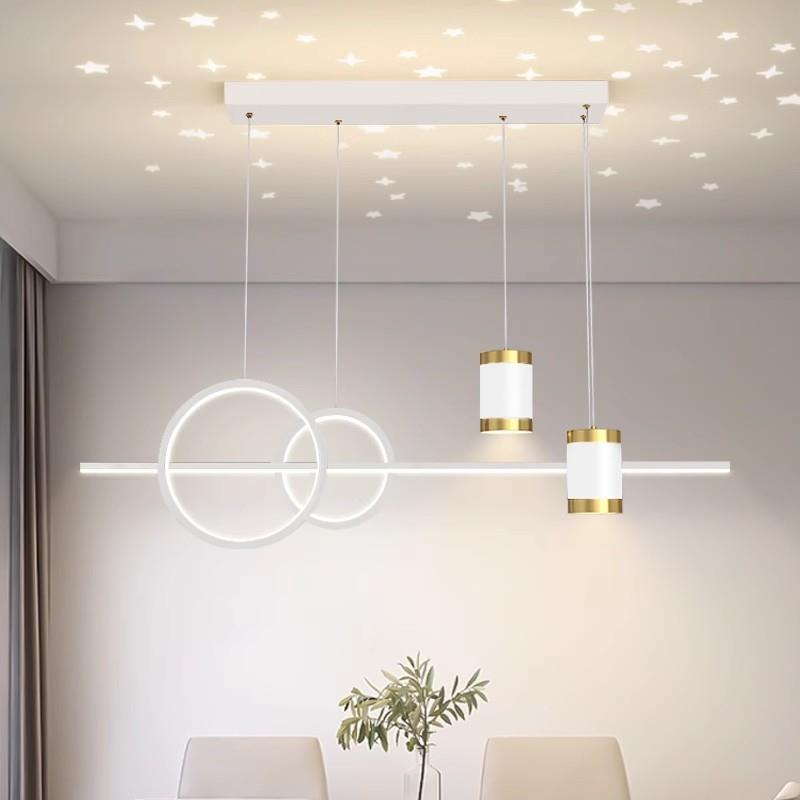 星224新款餐厅灯星空餐0星吊灯现代简约长条525饭厅餐桌吧台创意