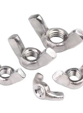 锈钢304蝶形螺母IN3不75315蝴蝶螺DM3~M16方翼母蝶形螺帽手拧螺母