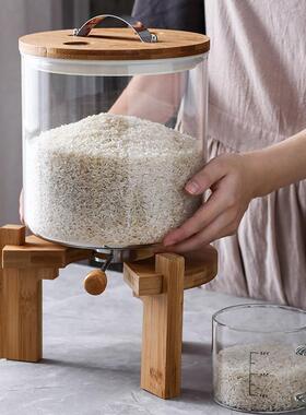 用NHZ大容量透明玻璃防潮储缸米带收盖高硼硅玻璃米面粮食密封家