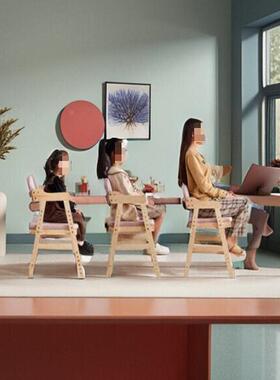 7儿学童L习椅实木升降作业靠背座椅OCZ凳子学生写可字书桌椅子家