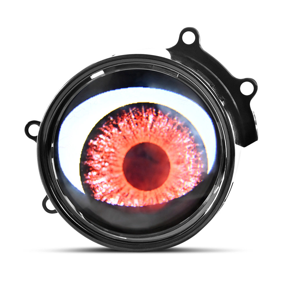 新款透镜恶魔眼 眨眼睛 动态恶魔眼3寸LED透镜专用天使眼恶魔眼