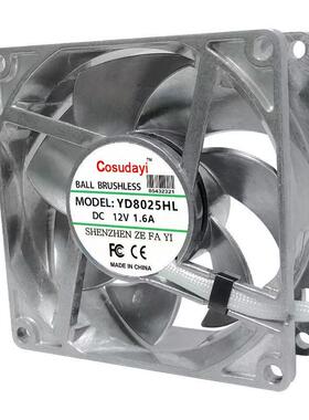 8m/厘米叶802512/c24/48V全KRT金属铝流轴配电机柜交流散热风扇