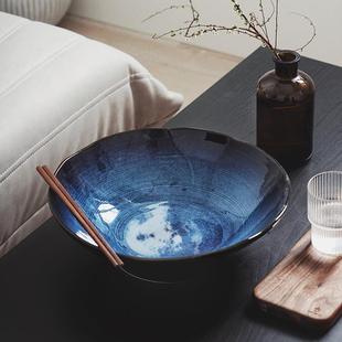 碗日式 10002窑变餐具汤 创意具面个餐性大号家沙用陶瓷大碗釉下B