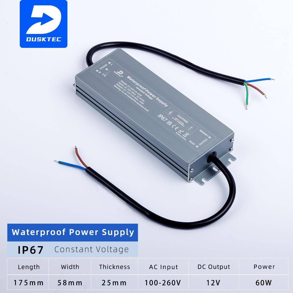 防水电源12V24WV20394300WLED灯0灯条12V地埋灯洗墙灯开带关电源