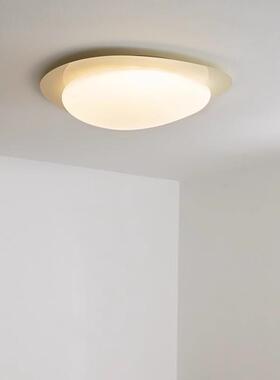 风奶油卧室l全ed吸灯顶光谱儿童房护眼灯具白色极简鹅卵91046石房