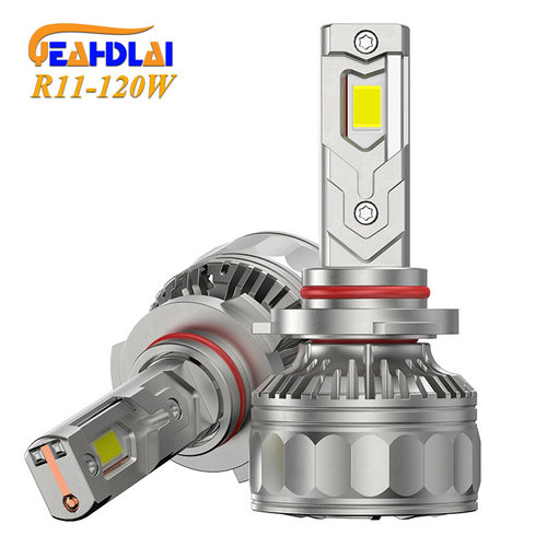 新款R11三铜管超亮大功率240W汽车大灯ledH11h7改装led车灯前大灯