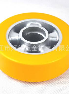 工厂16胶050X60mHJ802916承m铝芯聚氨酯（PU）厚双X轴欧洲款脚轮