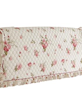 V45848O韩版纯花边头罩布艺皮罩艺床棉头套夹棉床靠背防尘