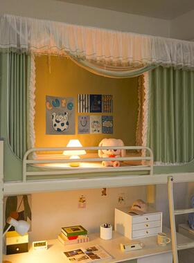 强2490166遮式全光床帘蚊帐一体支闭架上下铺通用学生寝室封加厚