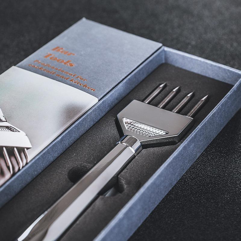 调酒师冰四头冰L45锥调酒冰碎工具威士忌冰球酒吧冰破凿器