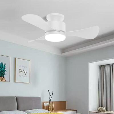 无品牌/超薄吊卧吸顶风扇灯2023室新款一体低楼层餐灯厅电扇灯全