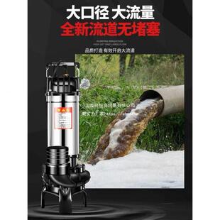 水人民泥浆海泵220v化OKT粪上池泵养殖场抽粪切割泵鱼塘清淤泥抽