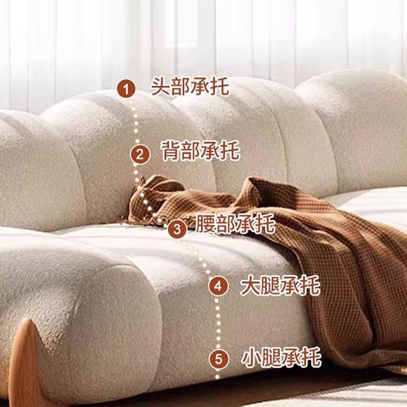 瓣发日式直排原木风沙发沙风简约现代客厅奶油猫抓布泰BEJ迪绒沙