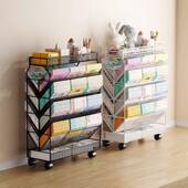 可移动教室课桌书本收纳带轮书旁书生架学桌边小推拉2098 CZN桌置