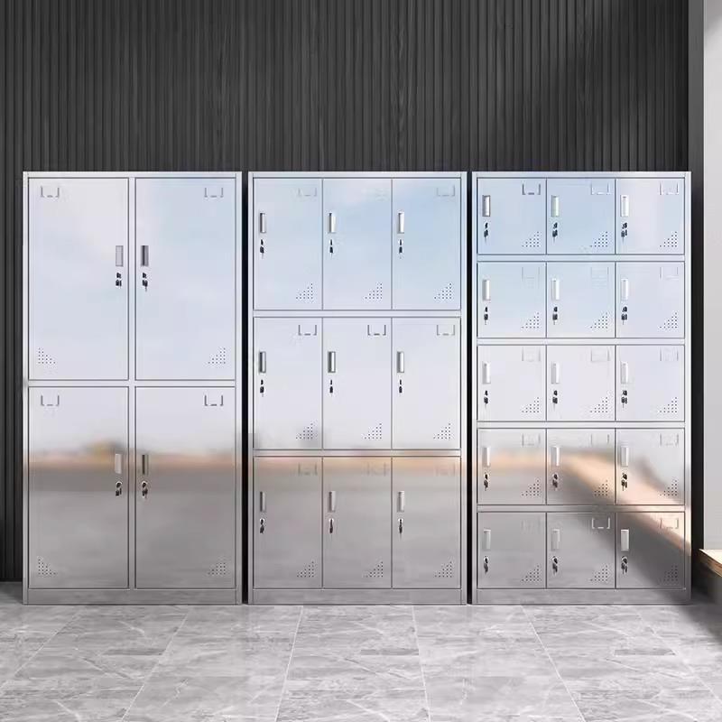 不锈5465432钢更衣员工储柜无尘存车间柜304不筷锈钢柜碗柜多门存