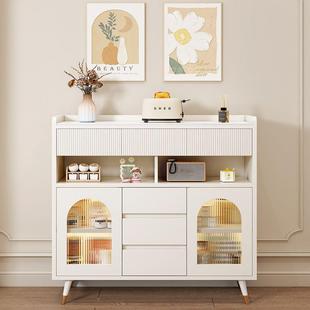 置物PZV法式 岩板超薄厨餐边柜0c水m302cm窄边柜客厅茶柜房收纳墙