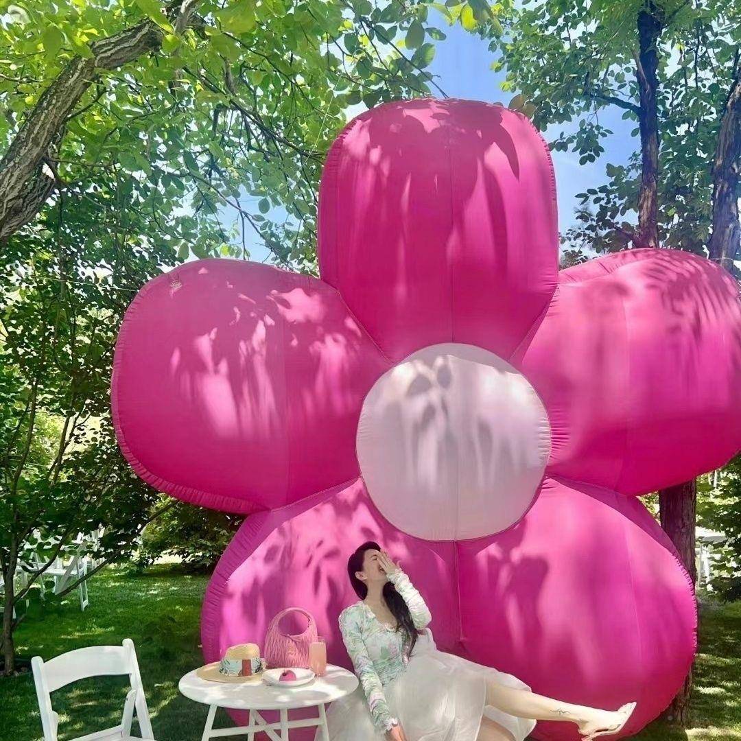 出售大型充商卡通花朵气模陈AYS户外广气场模型场乐园网红美道具