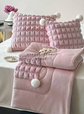 抱载枕被子两用午合睡加厚二毯一折叠汽车枕PDD10073头被办公室子