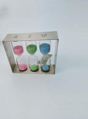 创意3/5/7分钟泡茶煮咖啡泡面金属沙漏304不锈钢流沙瓶小摆件礼品