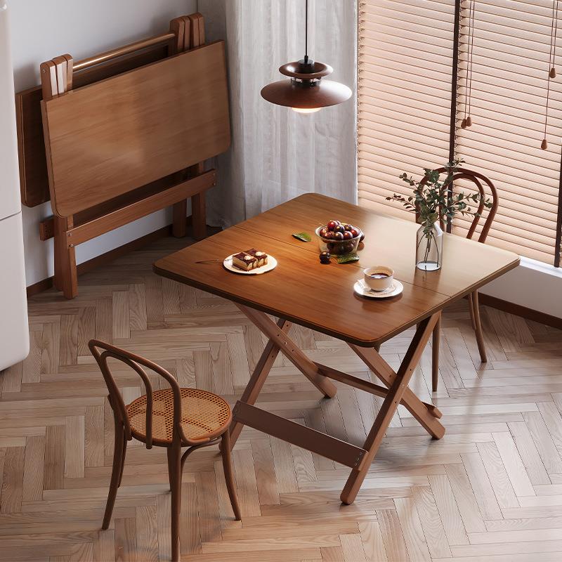 折叠桌子家用吃饭餐桌便捷式摆摊桌子出租房小户型写作业四方桌子