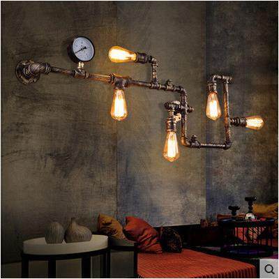 loft复古创意工业风过道壁灯餐厅酒吧网咖理发店饭店个性水管壁灯