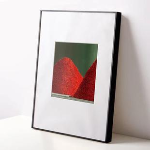 简约创意装 裱拼图画框挂墙铝合金相框大尺寸细窄边海报5075cm