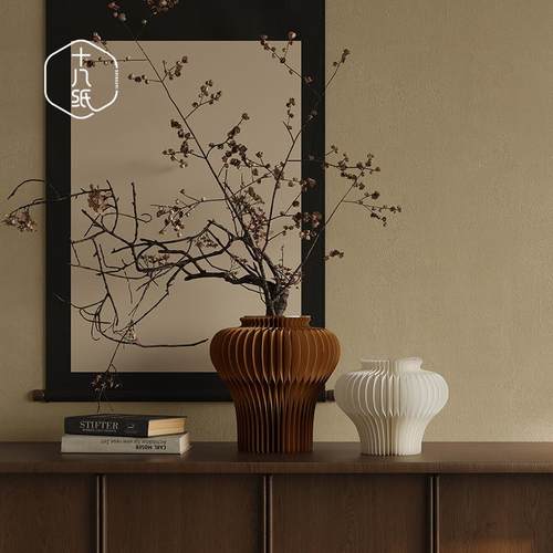 十八纸花瓶装饰摆件创意花器客厅插花艺术个性家居北欧卧室送礼