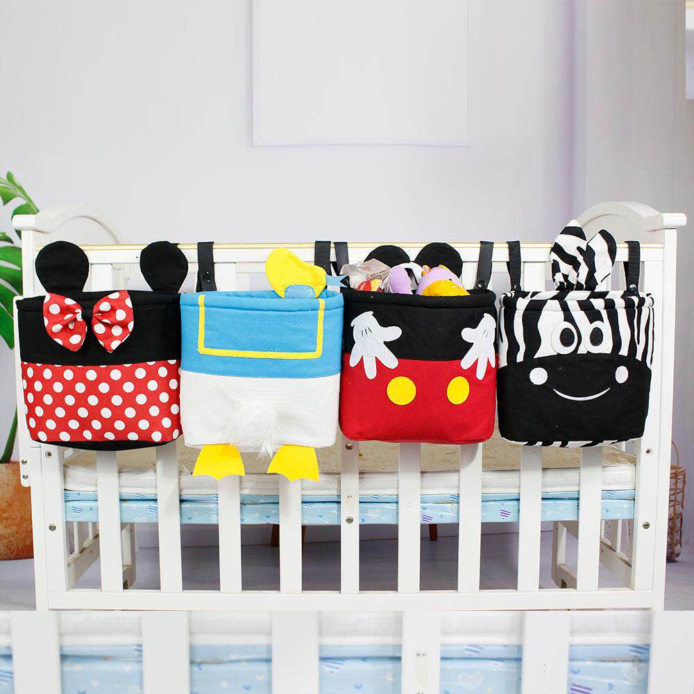 卡通款纯棉优品帆布可爱儿童童车童床小挂袋 童床挂袋收纳袋 - 知白百货官营店出品