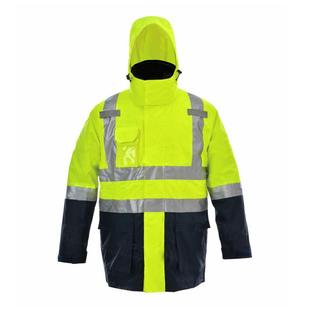 安大叔B406反光警示服 涤纶牛津复合防水荧光服 环卫建筑工作服