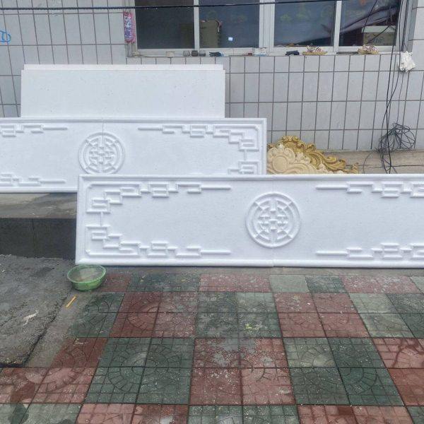 EPS新中式大回纹别墅外墙装饰专用花板浮雕三角花别墅山花定制