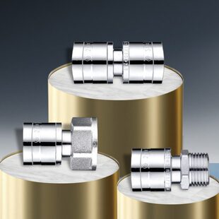 达柏林铝塑管连接配件内外螺纹国标滑紧管件1216地暖管直接接头