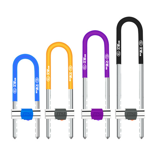 玻璃门锁双开门插锁摩托车电动车锁具防盗锁加长U型锁店商铺锁