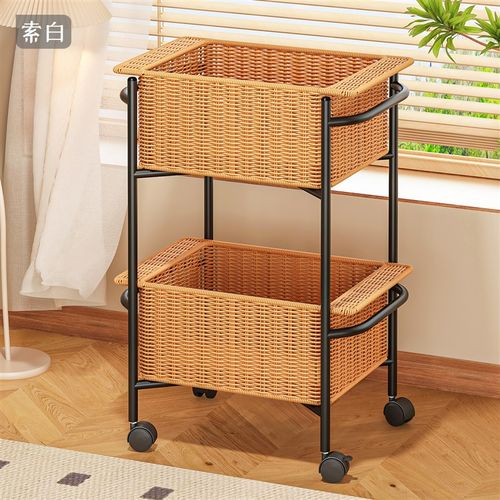 客厅置物架零食小推车收纳层架落地分层收纳推车移动高颜值整理架