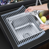 水槽沥水架可折叠厨房水池洗碗海绵碗筷置物架奶瓶晾干收纳架