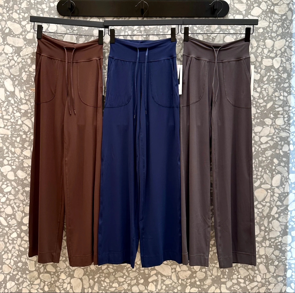 代购 Lululemon Throwback Still瑜伽裤女高腰显瘦直筒阔腿裤长裤