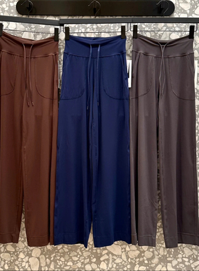 代购 Lululemon Throwback Still瑜伽裤女高腰显瘦直筒阔腿裤长裤