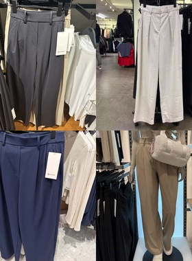 代购 lululemon Daydrift™ 女士高腰垂感显瘦休闲阔腿西装裤百搭