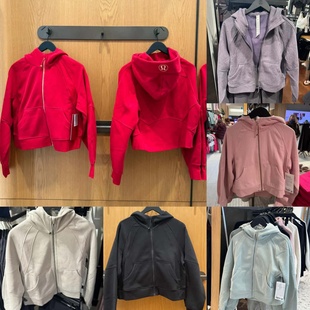代购 lululemon/露露乐檬 Scuba系列宽松显瘦全拉链卫衣连帽衫女