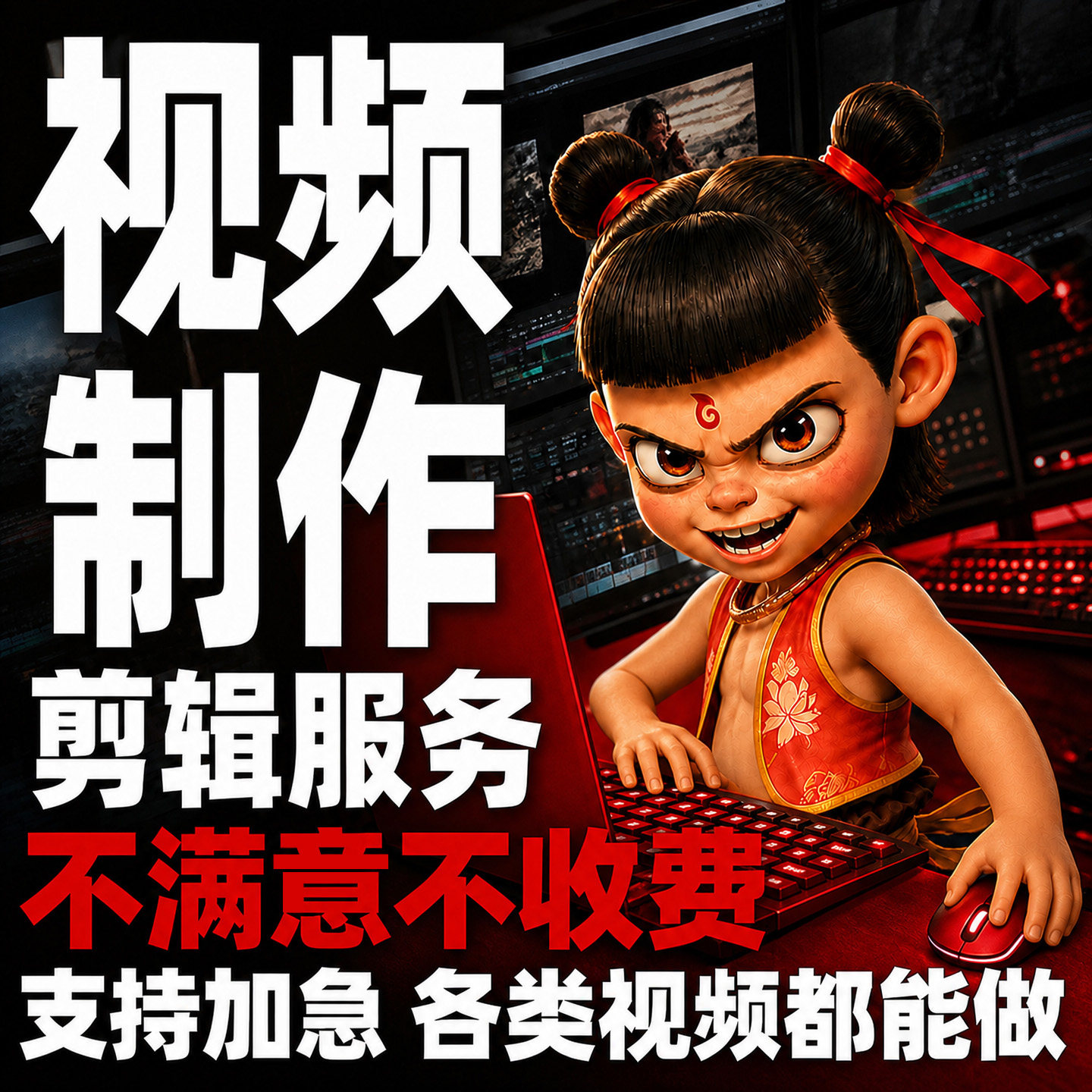 短视频制作剪辑AI动画AE代做视频剪辑/制作