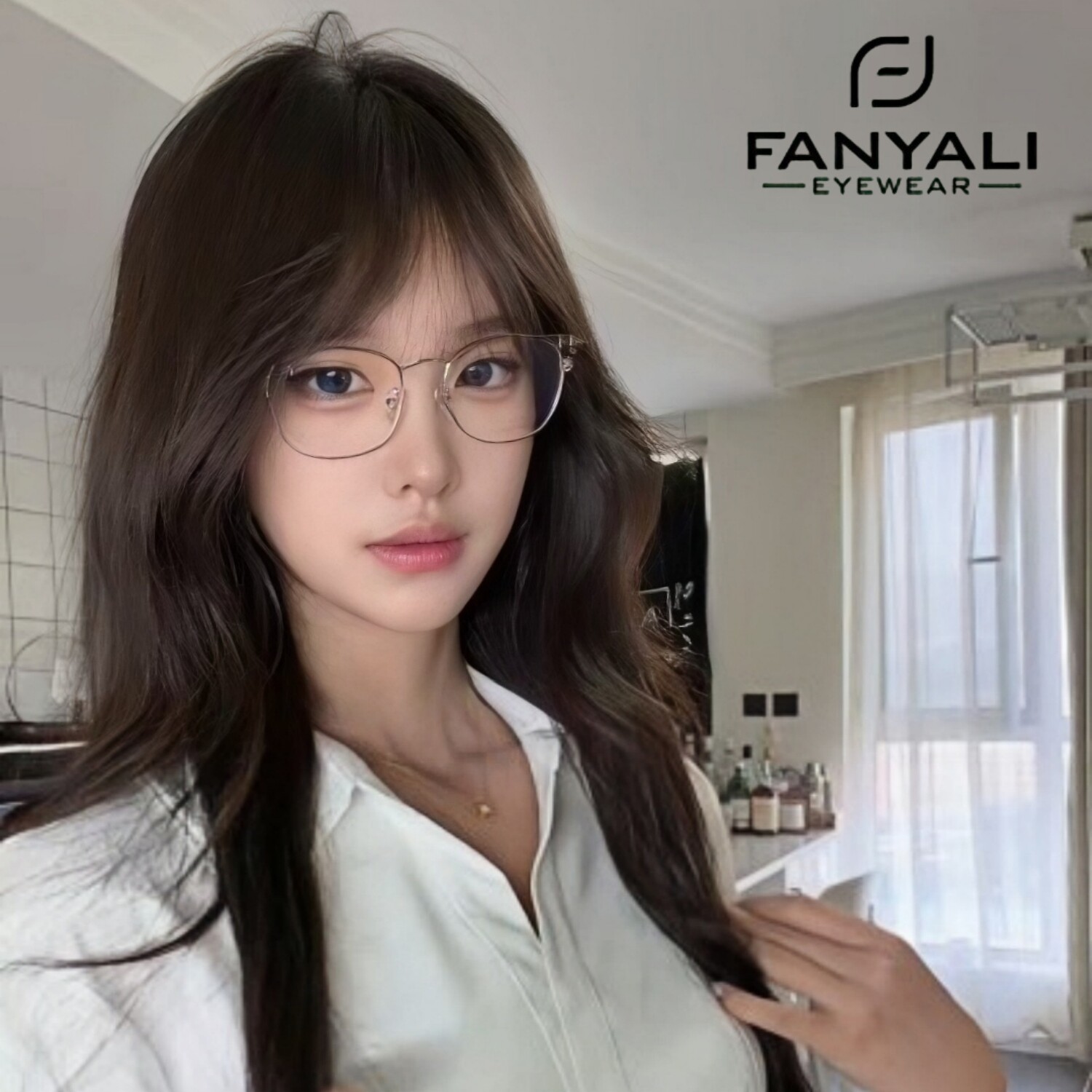 复古黑色半框眉毛眼镜架男商务女修饰脸型潮梵雅丽9681配近视镜片