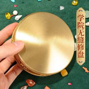 铜曼扎盘托盘喇荣曼茶罗修盘八吉祥藏式小号单底盘10cm