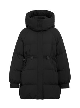 2025新款冬季时尚休闲运动女士鸭绒中长款收腰羽绒服外套