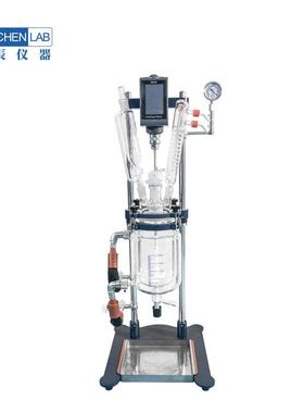 变速调频水油两用气密性强可定时搅拌小型SC-2L桌面式玻璃反应釜