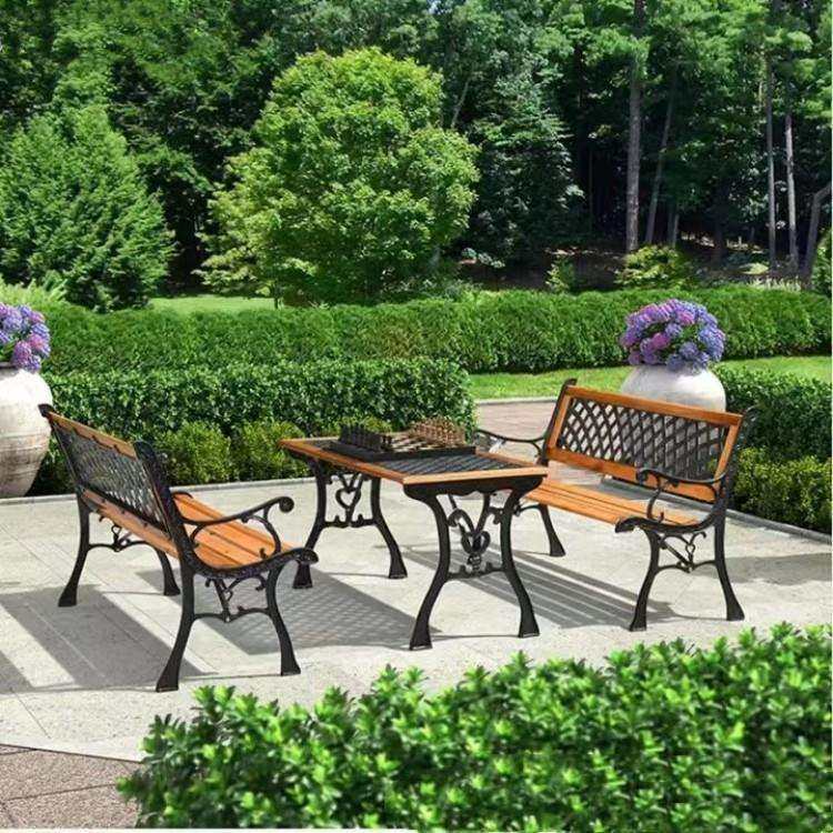 户外休闲桌椅组合庭院阳台桌凳商场花园奶茶店咖啡厅铁艺桌子厂家