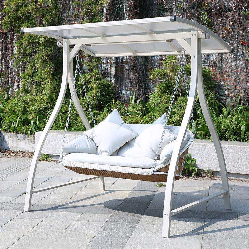 户外秋千椅庭院阳台藤编双人秋千别墅花园成人吊椅摇篮吊篮悬挂式